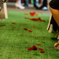 Huge flowers, toadstools, & tea at this whimsical Alice in Wonderland wedding