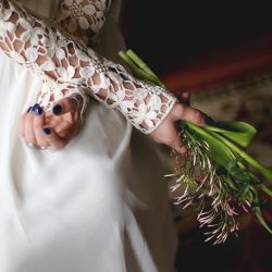 Jalopy Theater Bridal Styled Shoot 15 - Funky instruments & muted flowers at this dark and eclectic inspiration shoot at an old Brooklyn theater Jalopy Theater Bridal Styled Shoot 15
