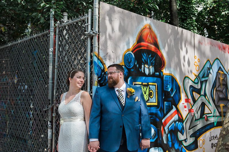 Beards, bratwursts, beer: a NYC biergarten wedding