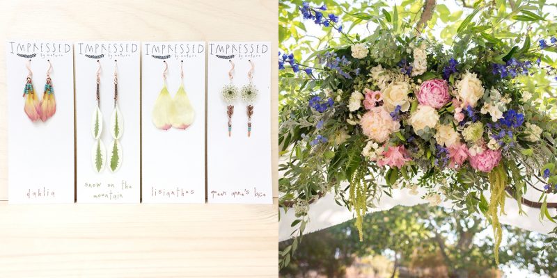 2019 before + after: wedding flowers transformed into jewelry - part o –  IMPRESSED by nature - pressed flower jewelry + bouquet preservation