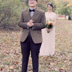 These two ladies had a dreamy fall farm wedding in the Catskills