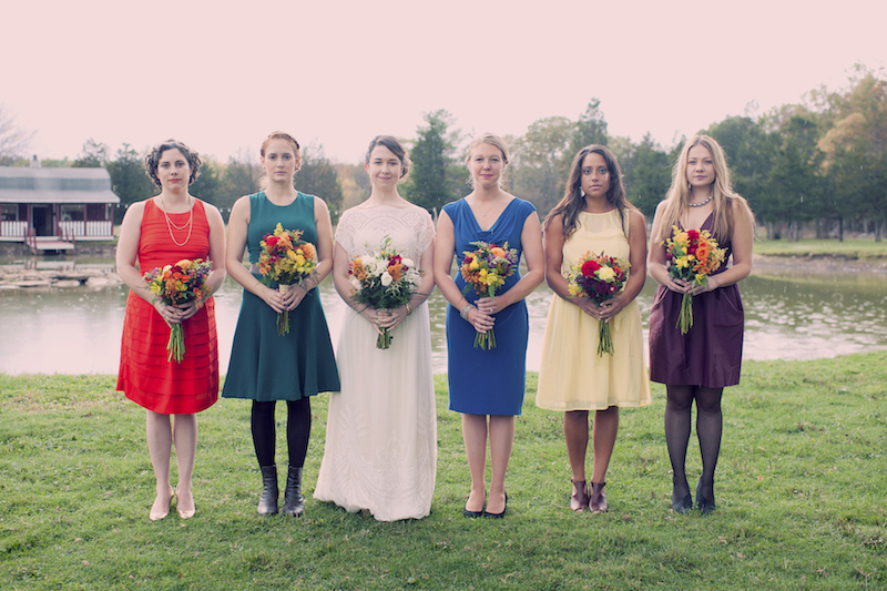 These two ladies had a dreamy fall wedding in the Catskills
