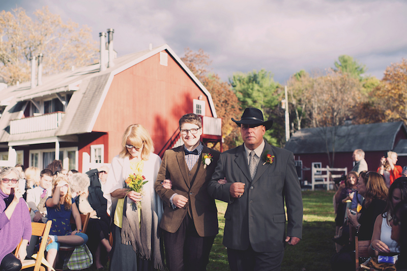These two ladies had a dreamy fall wedding in the Catskills