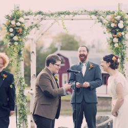 These two ladies had a dreamy fall wedding in the Catskills
