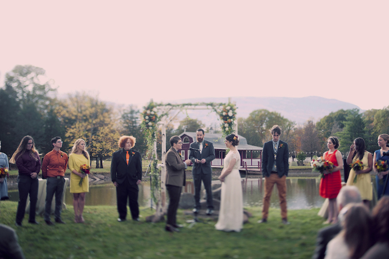 These two ladies had a farm wedding in the Catskills