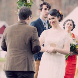 These two ladies had a farm wedding in the Catskills