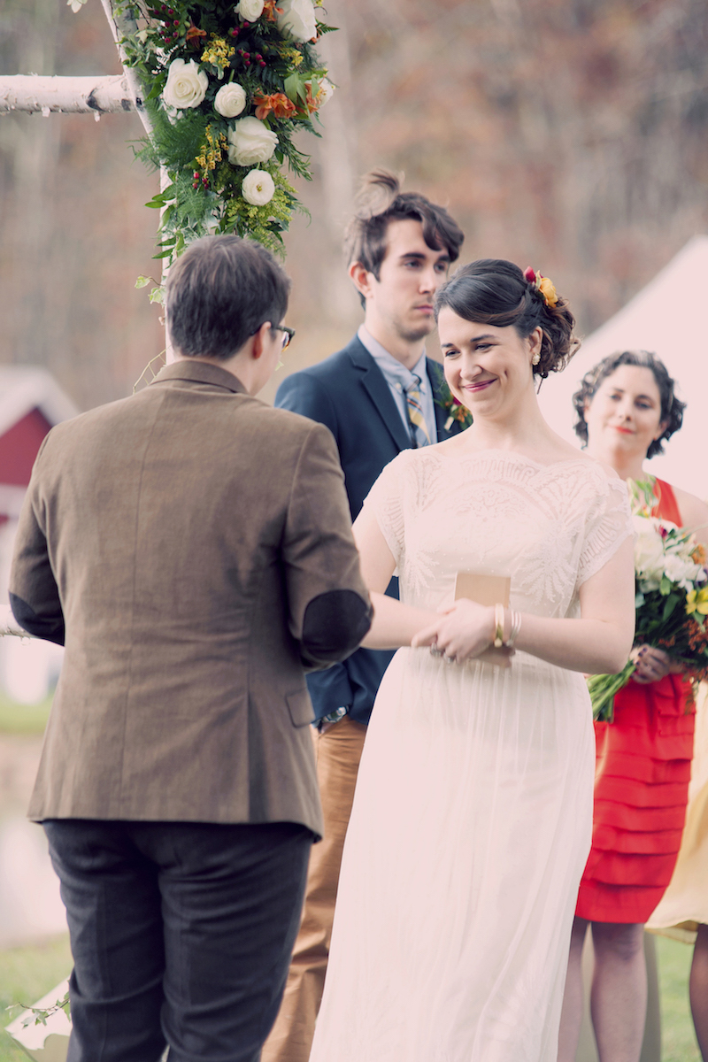 These two ladies had a farm wedding in the Catskills