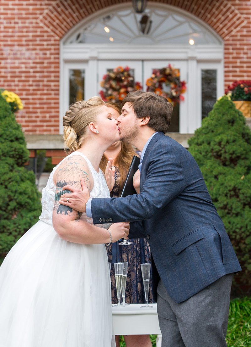 Don't miss the faux hawk at this ultra DIYed wedding of two tax lawyers