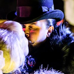 A fantastical villainous Candyland sideshow music fest wedding