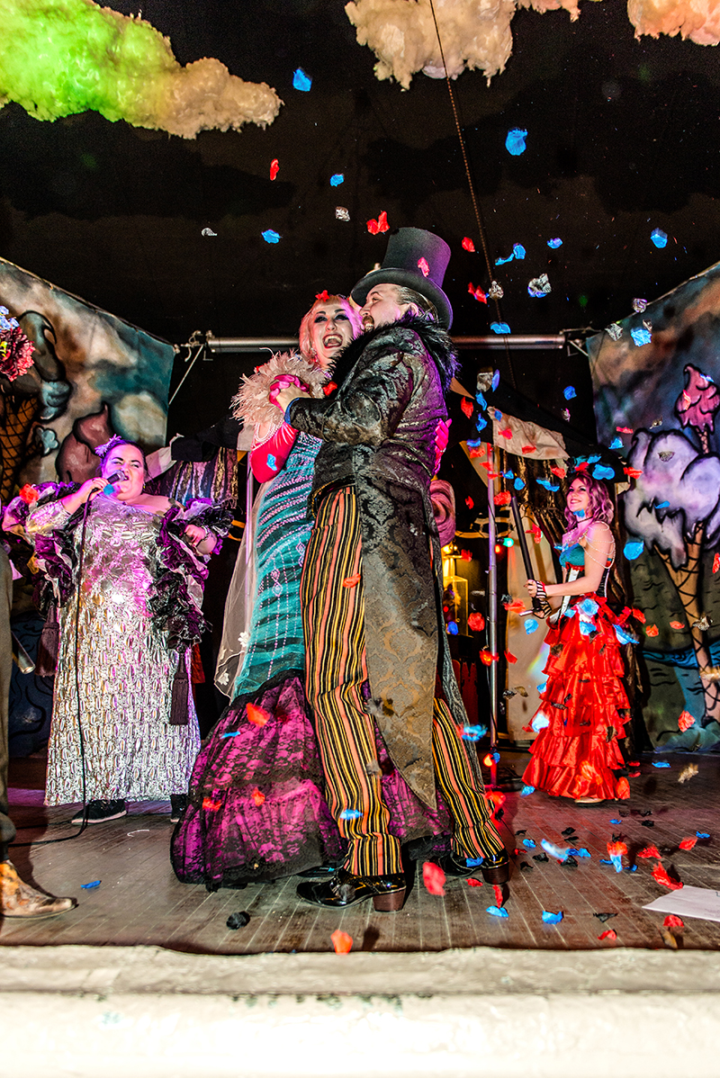 A fantastical villainous Candyland sideshow music fest wedding ...