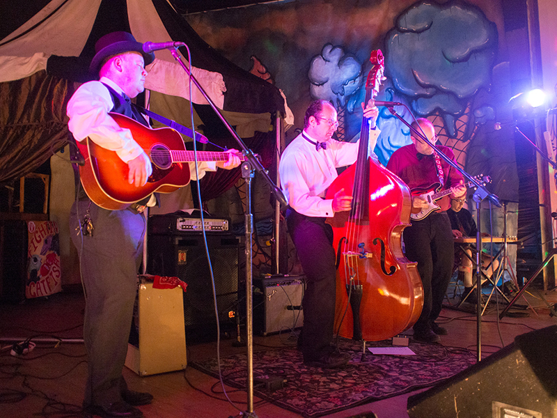 A fantastical villainous Candyland sideshow music fest wedding