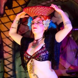 A fantastical villainous Candyland sideshow music fest wedding