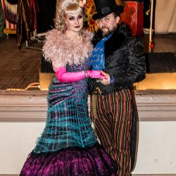A fantastical villainous Candyland sideshow music fest wedding
