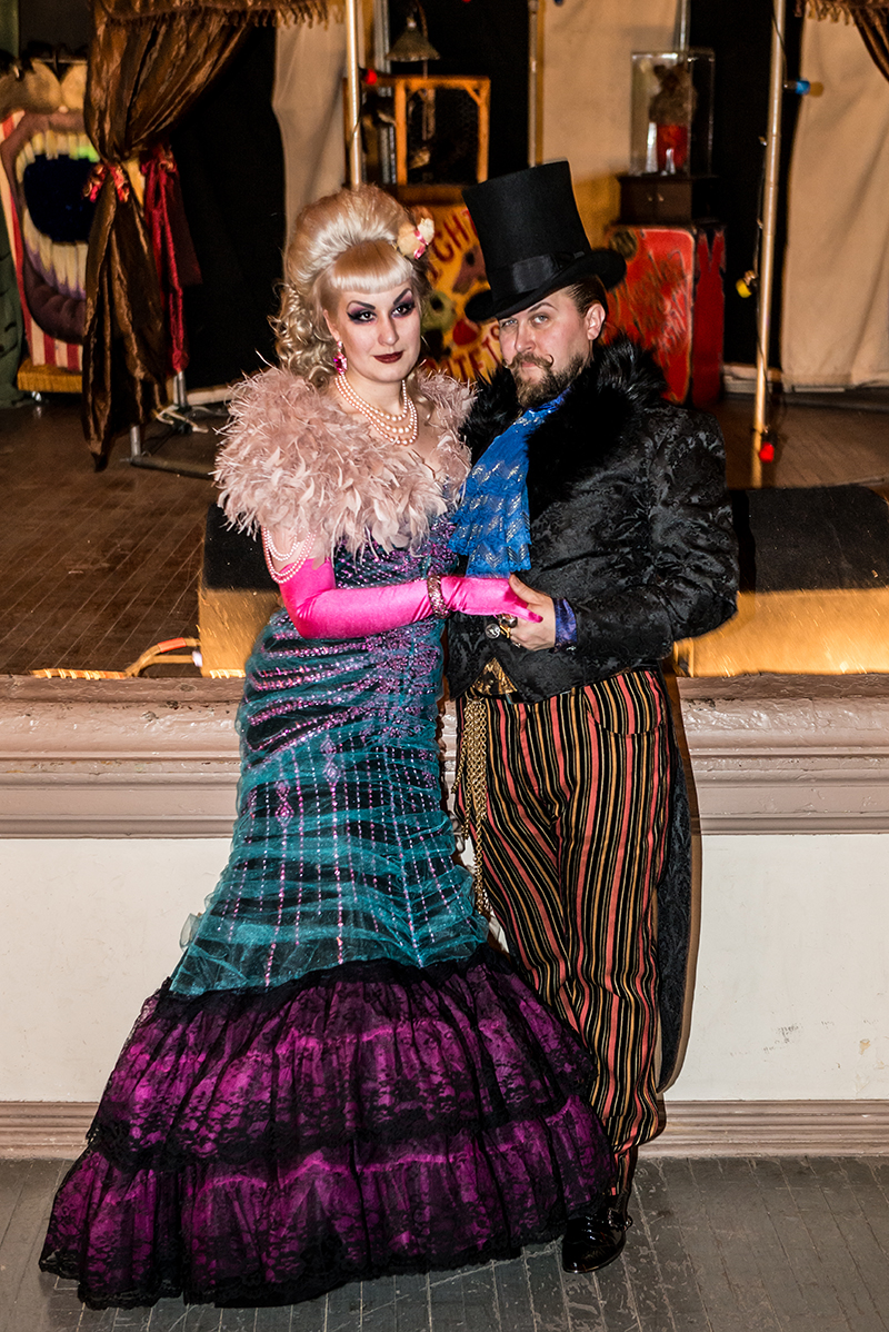 A fantastical villainous Candyland sideshow music fest wedding