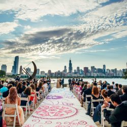 alex glenn 535 - Constellations, a dragon cake, and BEARS at this Chicago planetarium wedding Constellations, a dragon cake, and BEARS at this Chicago planetarium wedding