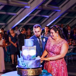 alex glenn 843 - Constellations, a dragon cake, and BEARS at this Chicago planetarium wedding Constellations, a dragon cake, and BEARS at this planetarium wedding in Chicago