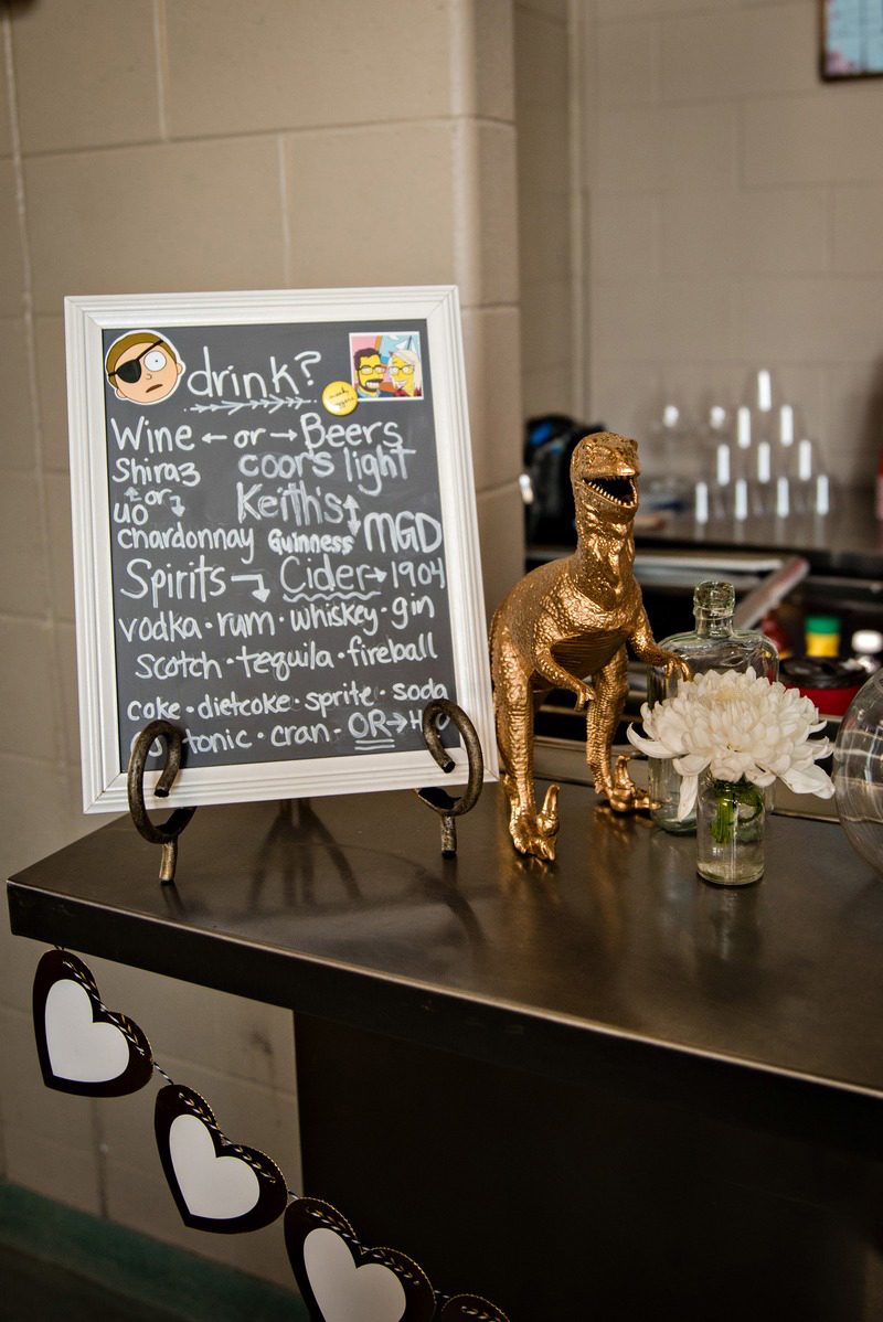 With golden dinos and The Simpsons, these two major cuties get wedded