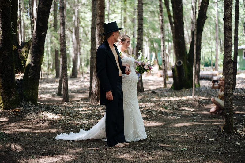 A rural California rock 'n' roll family wedding under the stars