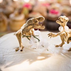 06 Cake 0317 - With golden dinos and The Simpsons, these two major cuties get wedded With golden dinos and The Simpsons, these two major cuties get wedded