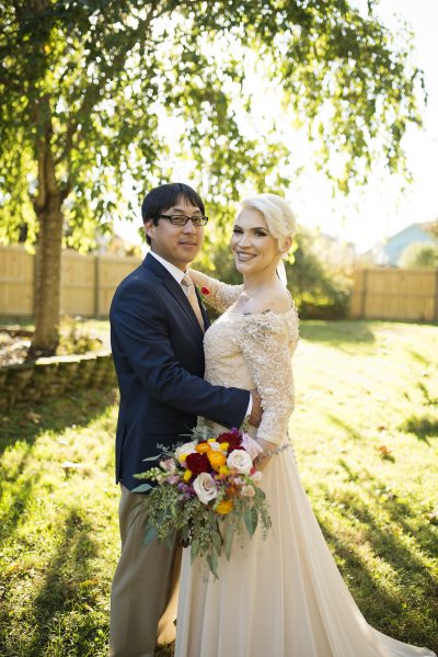 A casually elegant BBQ wedding in their own backyard