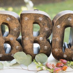 A casually elegant BBQ wedding in their own backyard