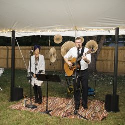 A casually elegant BBQ wedding in their own backyard
