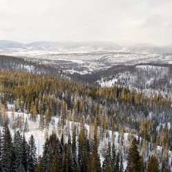 Don't miss the black gown and ski lift ride at this crisp winter elopement
