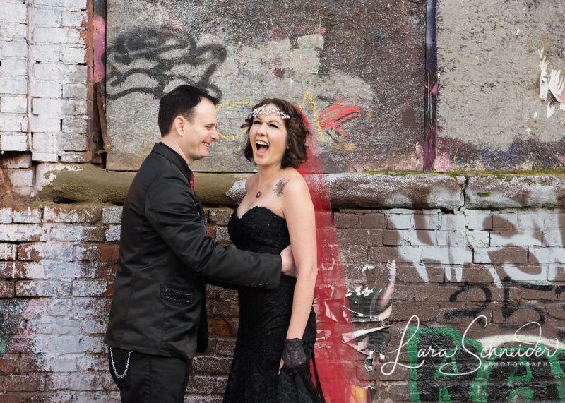 Led Zeppelin, craft beer, and tattoos at this bad-ass rock show-themed wedding