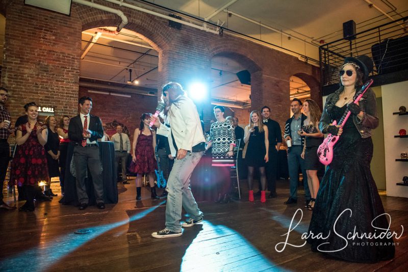 Led Zeppelin, craft beer, and tattoos at this bad-ass rock show-themed wedding