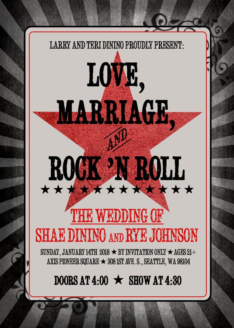 Led Zeppelin, craft beer, and tattoos at this bad-ass rock show-themed wedding