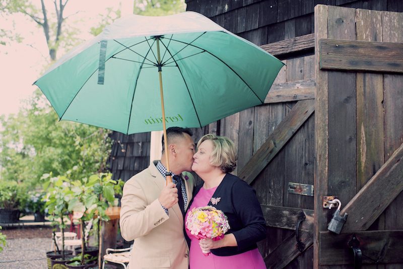 An intimate botanical wedding in Pennsylvania with splashes of DIYed color