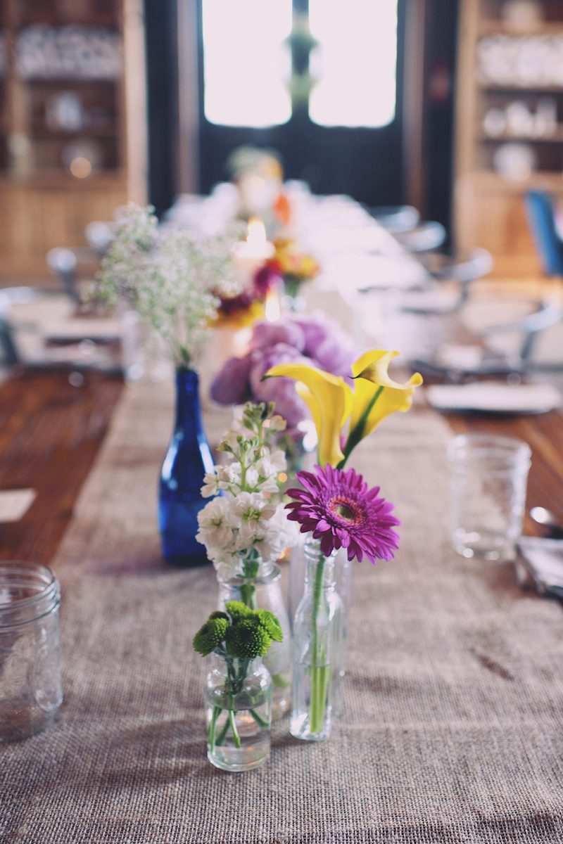 An intimate wedding in Pennsylvania with splashes of DIYed color