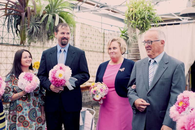 An intimate botanical wedding in Pennsylvania with splashes of DIYed color