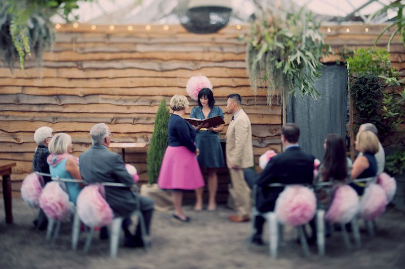 An intimate botanical wedding in Pennsylvania with splashes of DIYed color