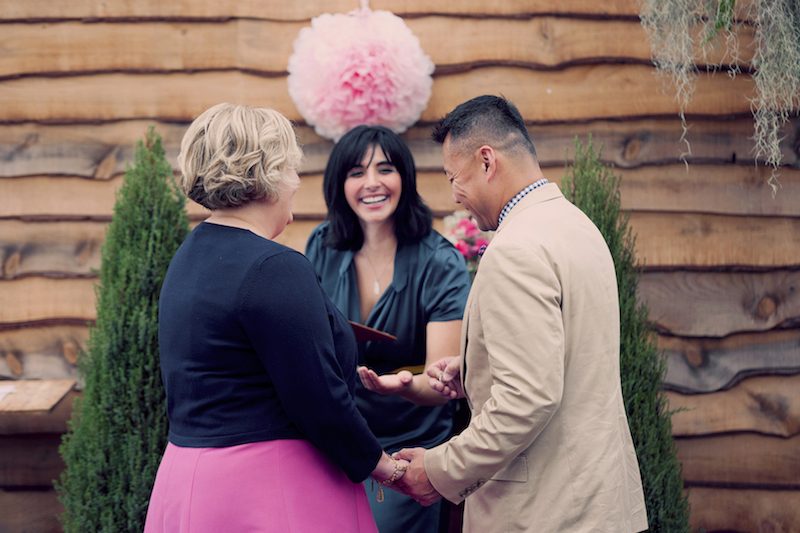 An intimate botanical wedding in Pennsylvania with splashes of DIYed color
