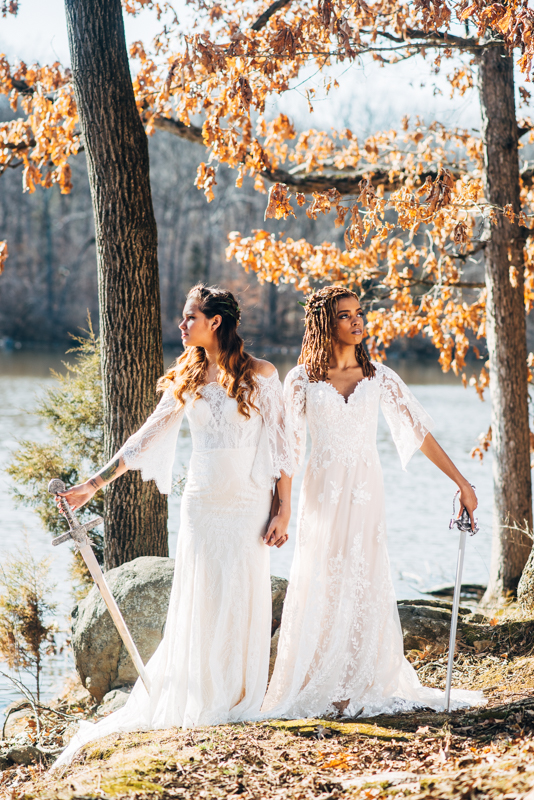 Ladies of the Lake: Nimue marries Morgan Le Fay in this Arthurian wedding shoot