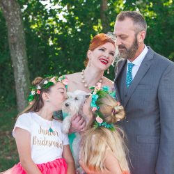 Waite Bradley eGoldenMomentsPhotography PeggyShawnBestof38 big - Don't miss the tutu-wearing ring dog at this colorful, retro wedding Don't miss the tutu-wearing ring dog at this colorful, retro wedding