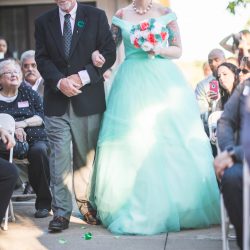 Waite Bradley eGoldenMomentsPhotography PeggyShawnBestof51 big - Don't miss the tutu-wearing ring dog at this colorful, retro wedding Don't miss the tutu-wearing ring dog at this colorful, retro wedding