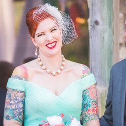 Waite Bradley eGoldenMomentsPhotography PeggyShawnBestof58 big - Don't miss the tutu-wearing ring dog at this colorful, retro wedding Don't miss the tutu-wearing ring dog at this colorful, retro wedding