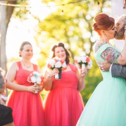 Waite Bradley eGoldenMomentsPhotography PeggyShawnBestof79 big - Don't miss the tutu-wearing ring dog at this colorful, retro wedding Don't miss the tutu-wearing ring dog at this colorful, retro wedding