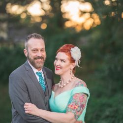 Waite Bradley eGoldenMomentsPhotography PeggyShawnBestof86 big - Don't miss the tutu-wearing ring dog at this colorful, retro wedding Don't miss the tutu-wearing ring dog at this colorful wedding