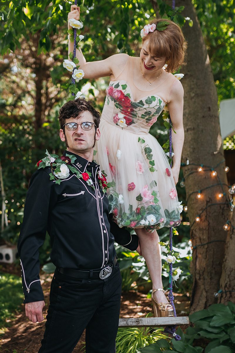 This wedding was all about fairy garden meets Godzilla realness
