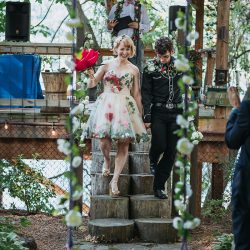 065 - This wedding was all about fairy garden meets Godzilla realness This wedding was all about fairy garden meets Godzilla realness