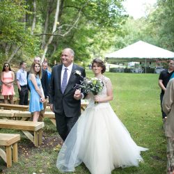Ceremony 0195 - Our hearts warmed upon seeing this homegrown backyard woodland wedding Our hearts warmed upon seeing this homegrown backyard woodland wedding