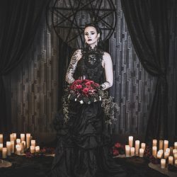 GothicWedding 003 - Goth gone LUXE with sparkle, faux fur, and rich reds at this goth wedding inspiration Goth gone LUXE with sparkle, faux fur, and rich reds at this goth wedding inspiration