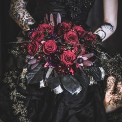 GothicWedding 005 - Goth gone LUXE with sparkle, faux fur, and rich reds at this goth wedding inspiration Goth gone LUXE with sparkle, faux fur, and rich reds at this goth wedding inspiration