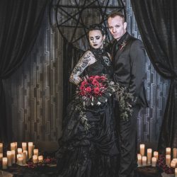 GothicWedding 052 - Goth gone LUXE with sparkle, faux fur, and rich reds at this goth wedding inspiration Goth gone LUXE with sparkle, faux fur, and rich reds at this goth wedding inspiration
