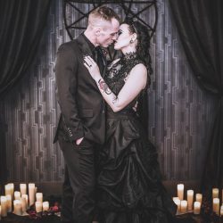 GothicWedding 071 - Goth gone LUXE with sparkle, faux fur, and rich reds at this goth wedding inspiration Goth gone LUXE with sparkle, faux fur, and rich reds at this goth wedding inspiration
