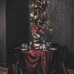 GothicWedding 073 - Goth gone LUXE with sparkle, faux fur, and rich reds at this goth wedding inspiration Goth gone LUXE with sparkle, faux fur, and rich reds at this goth wedding inspiration