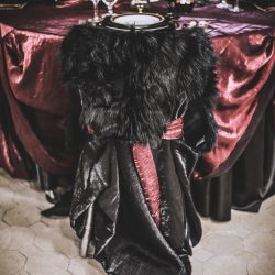 GothicWedding 077 - Goth gone LUXE with sparkle, faux fur, and rich reds at this goth wedding inspiration Goth gone LUXE with sparkle, faux fur, and rich reds at this goth wedding inspiration